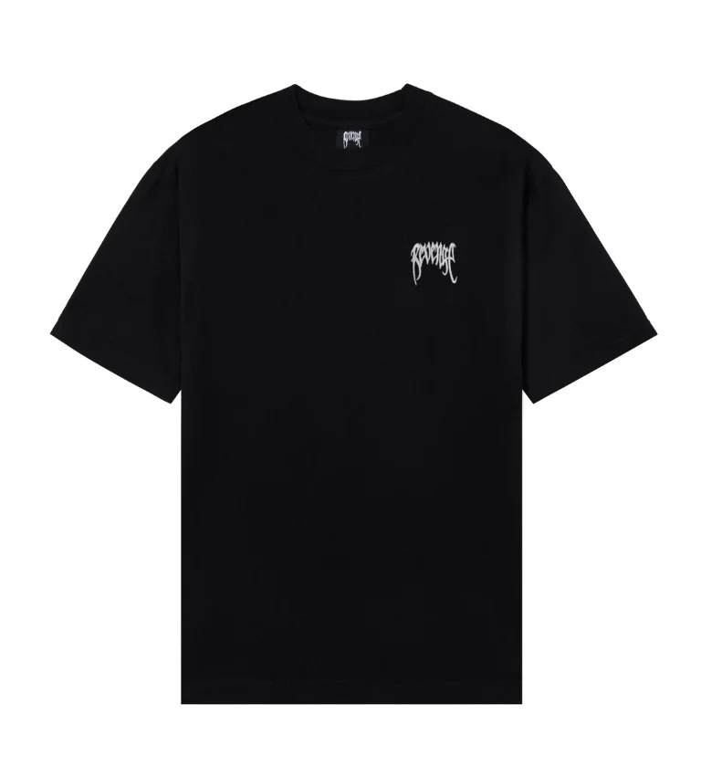 REVENGE EMBROIDERED BASIC TEE BLACK/WHITE REVENGE EMBROIDERED BASIC TEE BLACK/WHITE