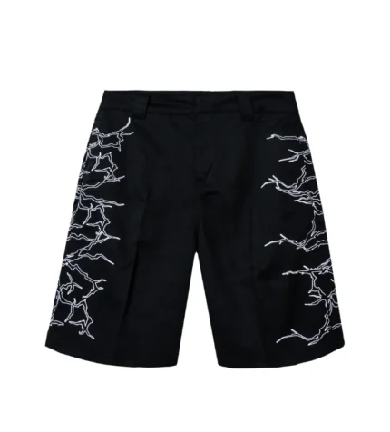 LIGHTNING WORK SHORTS BLACK/WHITE