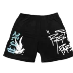 Revenge Graffiti Dove Shorts Black
