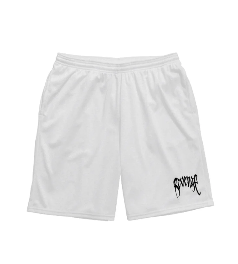BASIC MESH SHORTS WHITE/BLACK BASIC MESH SHORTS WHITE/BLACK