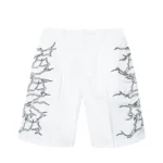 LIGHTNING WORK SHORTS WHITE/BLACK