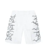LIGHTNING WORK SHORTS WHITE/BLACK