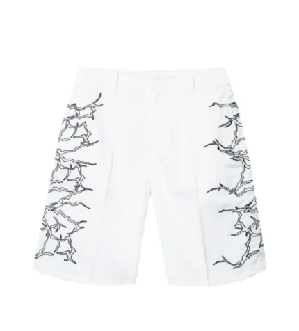 LIGHTNING WORK SHORTS WHITE/BLACK