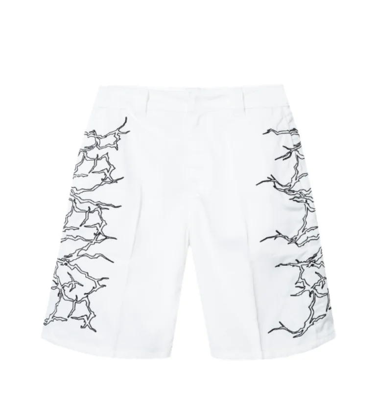 LIGHTNING WORK SHORTS WHITE/BLACK LIGHTNING WORK SHORTS WHITE/BLACK