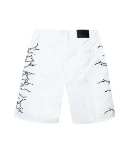 LIGHTNING WORK SHORTS WHITE/BLACK