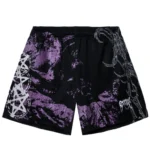 REVENGE ABANDONED MESH SHORTS BLACK/PURPLE