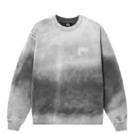 Revenge Distressed Washed Embroidered Crewneck Charcoal
