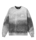 Revenge Distressed Washed Embroidered Crewneck Charcoal