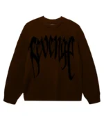 Revenge Arch Logo Knit Sweater Brown/Black