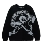 Revenge Cherub Knit Sweater Black/Grey